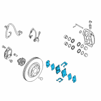 OEM 2016 Hyundai Genesis Front Disc Brake Pad Kit Diagram - 58101-B1A30