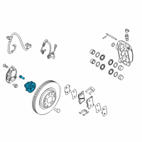 OEM Hyundai Front Wheel Hub Assembly Diagram - 51750-B1050