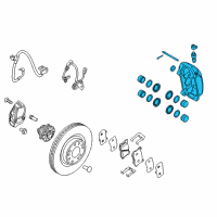 OEM 2016 Hyundai Genesis CALIPER Kit-Front Brake, LH Diagram - 58180-B1A20