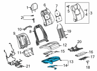 OEM Cadillac CT4 Seat Cushion Pad Diagram - 84950195