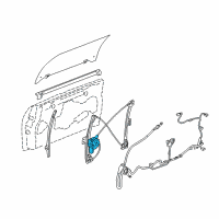 OEM 2004 GMC Envoy XUV Motor Asm, End Gate Window Regulator Diagram - 19256364