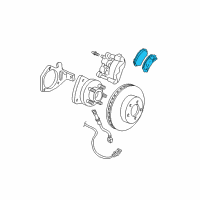 OEM 1999 Oldsmobile Silhouette Pad Kit, Front Disc Brake Diagram - 19152498