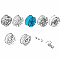 OEM 2010 Lincoln MKX Wheel, Alloy Diagram - 9A1Z-1007-B