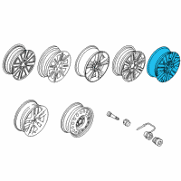 OEM 2010 Lincoln MKX Wheel, Alloy Diagram - 9A1Z-1007-A