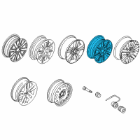 OEM 2008 Lincoln MKX Wheel, Alloy Diagram - 8A1Z-1007-E