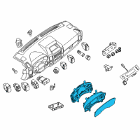 OEM 2013 Nissan Titan Speedometer Instrument Cluster Diagram - 24810-9GE2B