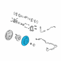 OEM Honda Odyssey Disk, Rear Brake Diagram - 42510-S0X-A00