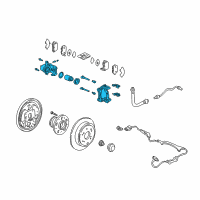OEM Honda Odyssey Caliper Sub-Assembly, Right Rear Diagram - 43018-S0X-A00
