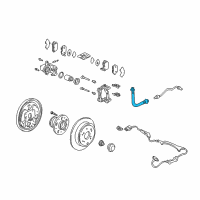 OEM 2002 Honda Odyssey Hose Set, Rear Brake (Disk) Diagram - 01466-S0X-A00