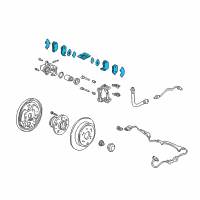 OEM 2002 Honda Odyssey Set, Pad Rear (Axs38 Diagram - 43022-S0X-A02