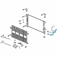 OEM 2021 Honda Clarity Hose, Radiator In Diagram - 1J407-5WJ-A00