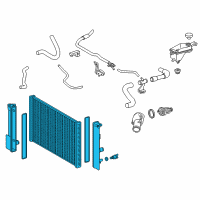 OEM 2016 Scion iM Radiator Assembly Diagram - 16400-22160