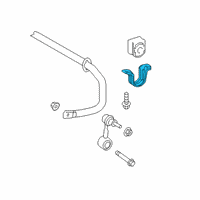 OEM Toyota Prius AWD-e Stabilizer Bar Bracket Diagram - 48832-47020