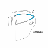 OEM 2016 Lexus ES350 MOULDING Sub-Assembly, Rear Door Diagram - 75707-06020