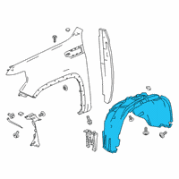 OEM 2020 GMC Sierra 1500 Fender Liner Diagram - 84533749