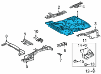 OEM 2021 Toyota Highlander Rear Floor Pan Diagram - 58301-0E901