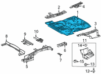 OEM Toyota Highlander Rear Floor Pan Diagram - 58301-0E901