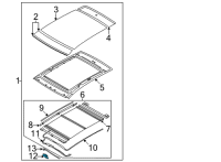 OEM 2022 Hyundai Ioniq 5 MOTOR ASSY-V/ROOF ROLL BLIND Diagram - 81679-GI000