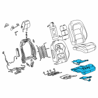 OEM 2020 Chevrolet Camaro Seat Cushion Pad Diagram - 84427041