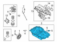 OEM 2022 Hyundai Kona Pan Assembly-Engine Oil Diagram - 21510-2M800