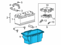 OEM Ram ProMaster 1500 Tray-Battery Diagram - 68169810AB