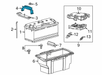 OEM 2020 Ram ProMaster 3500 Bracket-Battery Hold Down Diagram - 68134585AA