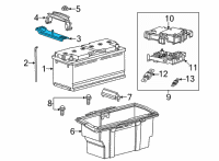 OEM 2020 Ram ProMaster 3500 Bracket-Battery Hold Down Diagram - 68134584AA