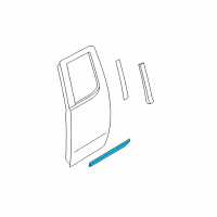 OEM 2007 Nissan Titan MOULDING Set-Side Rear Door, LH Diagram - 80871-7S280