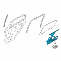 OEM 2015 Infiniti QX70 Door Window Regulator Assembly, Right Diagram - 82720-1MA0B