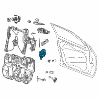 OEM 2017 Chrysler Pacifica Front Door Latch Diagram - 68175231AA