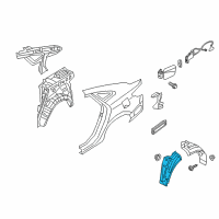 OEM Hyundai Azera Rear Wheel Front Piece Guard, Left Diagram - 86823-3V001