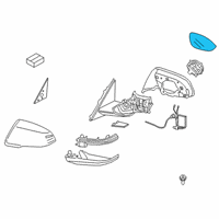 OEM 2022 BMW Z4 MIRROR GLAS HEATED PLANE LEF Diagram - 51-16-8-492-913