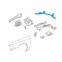 OEM 2003 Acura CL Bar, Front Strut Diagram - 74180-S0K-A00