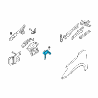 OEM 2010 Nissan Maxima Bracket-Battery Support Diagram - 64160-JA000