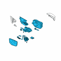 OEM 2009 Honda Accord Mirror Assembly, Passenger Side (R1400) (R.C.) (Heated) Diagram - 76208-TE0-A11