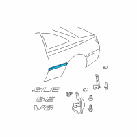 OEM Toyota Solara Body Side Molding Diagram - 75651-06020-G1