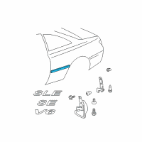 OEM 2003 Toyota Solara Body Side Molding Diagram - 75651-06020-G1