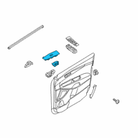 OEM 2020 Kia Sorento Power Window Assist Switch Assembly Diagram - 93575C6BD0AHV