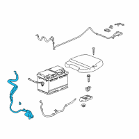 OEM Buick Enclave Positive Cable Diagram - 25854801