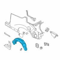 OEM 2012 Nissan Murano Protector-Rear Wheel House, RH Diagram - 76748-1GR0A