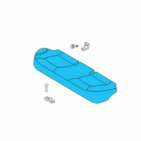 OEM 2007 Kia Spectra Cushion Assembly-Rear Seat Diagram - 891012F001293