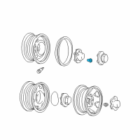 OEM 1996 Oldsmobile Bravada Wheel Nut Cap Diagram - 15661036