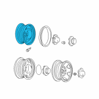 OEM 1996 Chevrolet S10 Wheel Rim Assembly-15X7 Diagram - 9591890