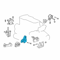 OEM 2011 Scion tC Front Mount Bracket Diagram - 12311-36050