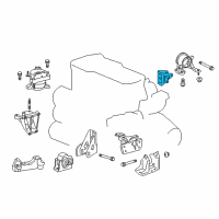 OEM 2013 Scion tC Rear Mount Bracket Diagram - 12321-36030