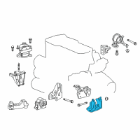 OEM 2013 Scion tC Side Mount Bracket Diagram - 12325-36020