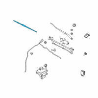 OEM 2011 Lincoln MKZ Wiper Blade Diagram - GU2Z-17V528-M