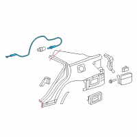 OEM 2009 Toyota Camry Release Cable Diagram - 77035-06090