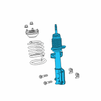 OEM 2013 Ford Mustang Strut Diagram - BR3Z-18124-A