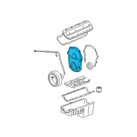 OEM 2007 Chevrolet Silverado 2500 HD Classic Cover Asm-Engine Front (W/ Crankshaft Front Oil Sea Diagram - 12589846